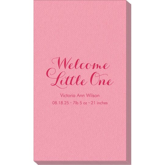 Welcome Little One Linen Like Guest Towels